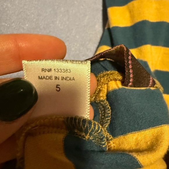 Mustard Pie Striped Ruffle Leggings - Picture 4 of 7
